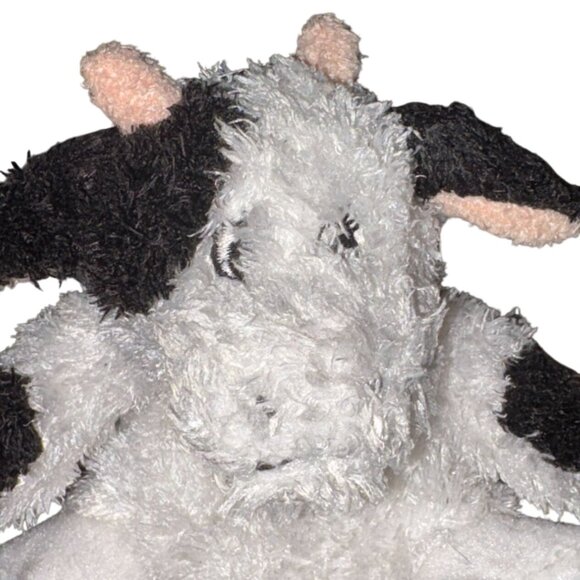 Animal Alley VERY SOFT BLACK & WHITE COW 4" Bean Bag Stuffed Animal Toy - Picture 2 of 4